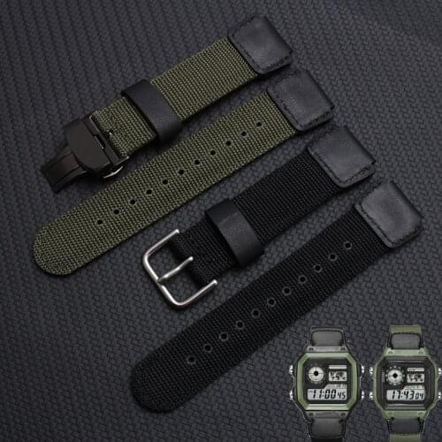 Shengmeirui18MM Nylon canvas watch with FOR Casio watch DW5600 GW-5000 5035 GW-M5610AE-1200WH/SGW-300H/400/AQ-S810W