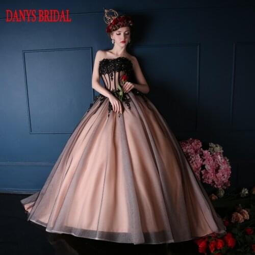 Black Ball Gown Princess Quinceanera Dresses Girls Beaded Sweetheart Masquerade Sweet 16 Dresses Ball Gowns vestidos de 15 anos