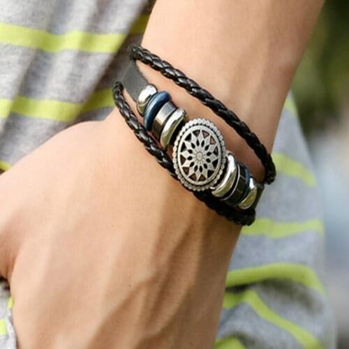 CIBOCIBO Retro Bracelet Men Trendy Punk Leather Braided Rope Wristband Bracelet Men Luxury Fashion Pulseras Men Gifts Armband