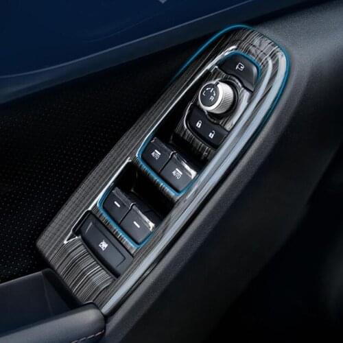 For Subaru XV 2018 Car Interior Window Lift Switch Button Panel Cover Frame Moldings Auto Accessories Styling Stainless Steel