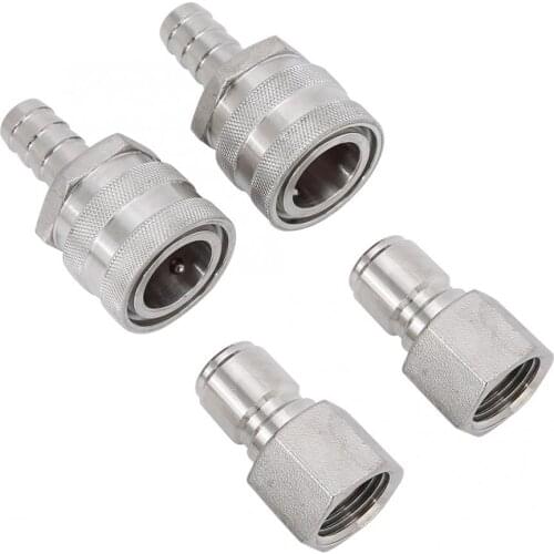 Homebrew Fitting Stainless Steel G1/2in Thread Quick Connector Beer Barrel Connector Adapter Home Brew Fitting Brewing Adapter