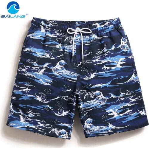 Gailang Brand Men Swimwear Quick Drying Boardshorts Swimming Boxer Trunks Square Cut Swim Surfing Briefs Bermuda Man Swimsuits