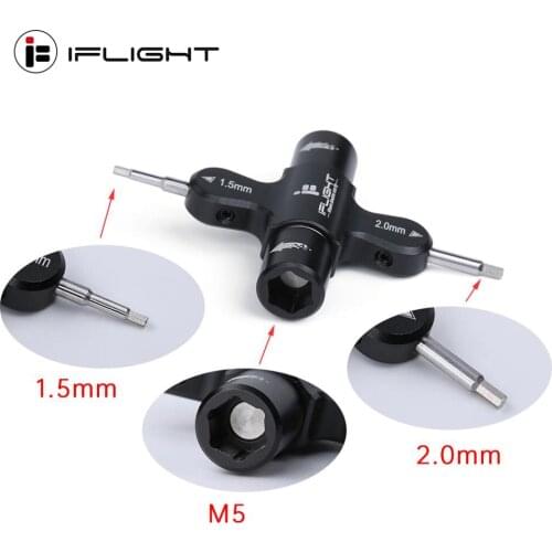 IFlight Quad M5 Nut Screw Wrench 1.5mm/2mm screwdriver with Built in One Way Bearing Tool for RC FPV Racing Drone