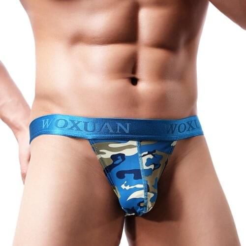 Camouflage Sexy Men Underwear Briefs Silk Underpants Jockstrap briefs Cuecas Men Brief Bikini Panties
