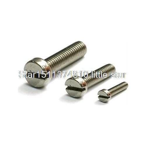Lot100 Metric Thread M3*6mm Stainless steel Slotted Cheese Head Screw