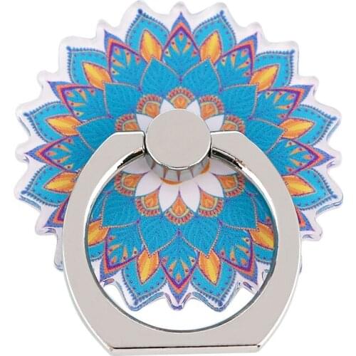 PC3344 Fashion Yoga Datura Flower Universal Mobile Phone Ring Stand Anti-drop Ring Buckle Lazy Bracket Phone Accessories