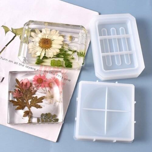Soap Storage Box Silicone Mould DIY Crafts Container Decorations Making Tool Crystal Epoxy Resin Mold Drop Ship