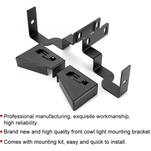 Car Styling Front Cowl Light Mounting Bracket Kit for Toyota Fj Cruiser 2007-2015 Light Bar Mounting Brackets Kit Light Bracket