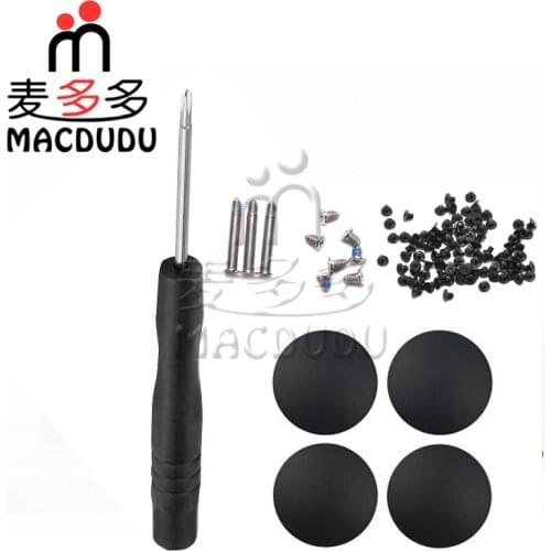 New 4pcs/set for macbook pro 13''15''17'' A1278 A1286 A1297 rubber feet bottom screws keyboard screws screw driver