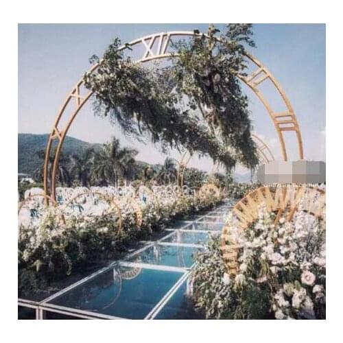 New wedding props background ring double pole flower gate arch frame single pole arch arc wedding