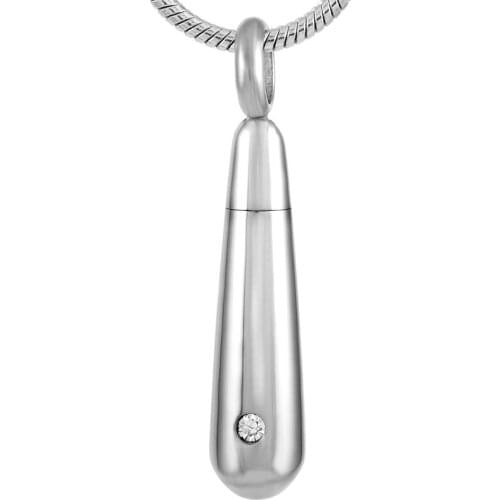 IJD8653 The Waterdrop Memorial Urn Cremation Pendant Necklace New Design 316L Stainless Steel Keepsake Jewelry for Ashes