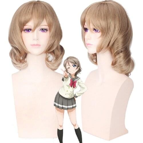 LoveLive Sunshine You Watanabe cosplay Wig Love Live Synthetic Fake Hair Heat Resistant Fiber Women Halloween Costume Wigs