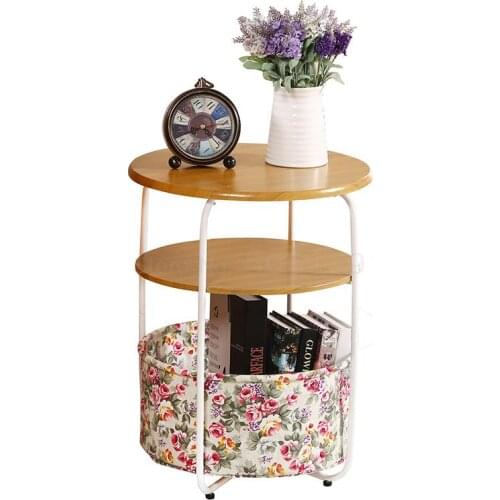 Simple sofa side table corner several multifunctional small coffee table bedroom bed table shelf home small round table