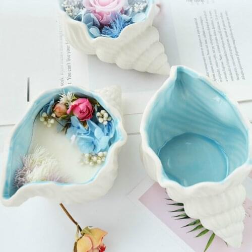 DIY candle empty cup candle holder ceramic conch homemade aromatherapy candle container coconut wax soy wax making materials