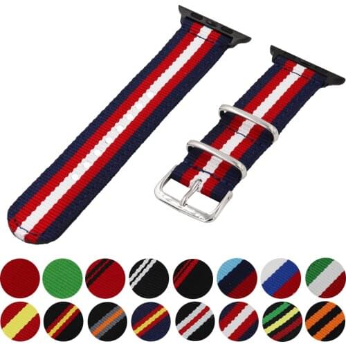 Nylon NATO Strap for Apple Watch iwatch 5 4 Band 44mm 40mm 42mm 38mm Sport Canvas Watchband Wrist Bracelet for iwatch 6 5 4 3