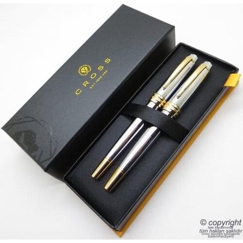Cross Bailey Medalist Fountain Pen + Roller Pen Set AT0457-6MS | Cross Pen | İsme Special Pen