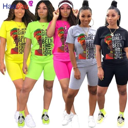 HAOOHU Tracksuit 2pcs Women Set Letter Print Top Sweatshirt+Jogger Pants Two Pieces Sets Women Clothing Suits Female