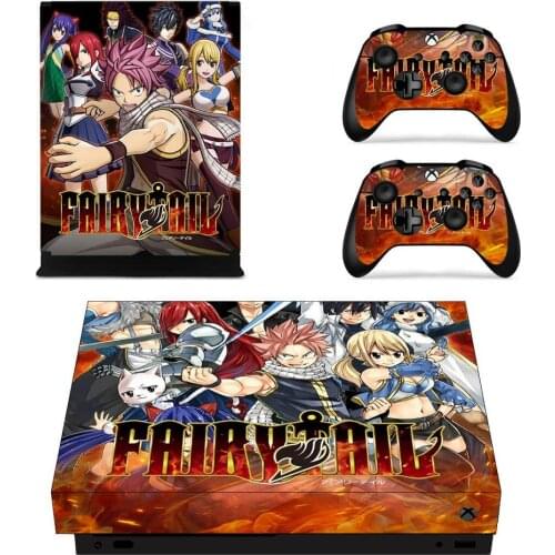 Fairy Tail Full Cover Skin Console & Controller Decal Stickers for Xbox One X Skin Stickers Vinyl