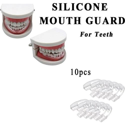 1-10pcs Silicone Night MouthGuard Teeth Clenching Grinding DentaI Bite Sleep Aid Whitening Teeth Mouth Tray Boxing Protection