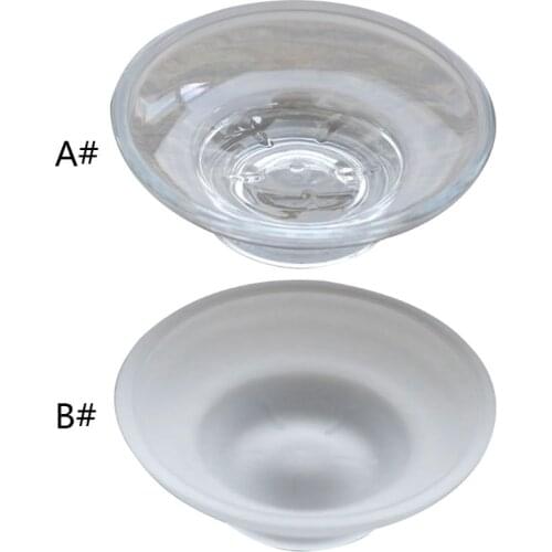1 Pc Soap Tray Dish Round Glass Storage Box Clear Holder Accessories For Shower Bathroom Hotel