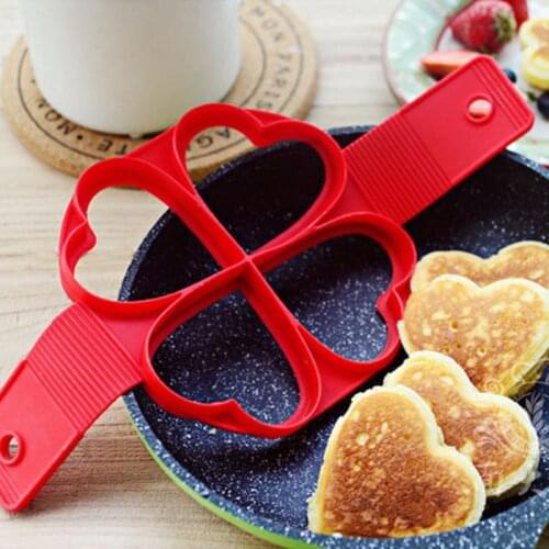 1PC Silicone Egg Mold Shaper Omelet Cooking Tool Nonstick Easy to Flip No Smell Kitchen Accessories Egg Pancake Maker