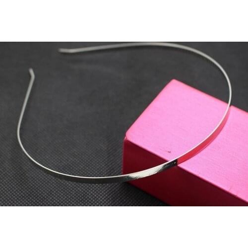 10 Silver-plate Tone Metal Thin Headband Hair Band 4mm Hair Accessories Craft