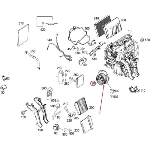 1698200642 Car Air conditioner blower Suitable for W169 W245 A160 A180 A200 B180mer ced es-be nzB200 Heater motor heater
