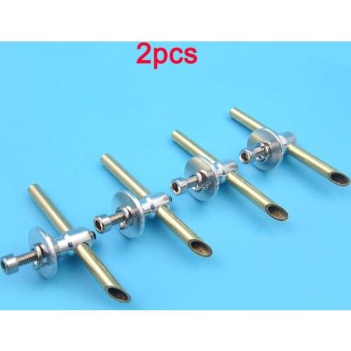 2pcs Stern Wiper Nozzle Watering Cooling Retrofit Copper Tube Water Inlet Aperture 3mm with M3 Screws for RC Model Methanol Boat