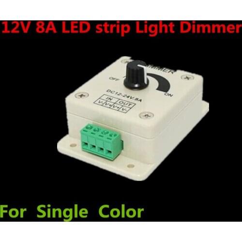 Wholesale 20pcs DC 12V 8A LED strip Light Dimmer for Single Color