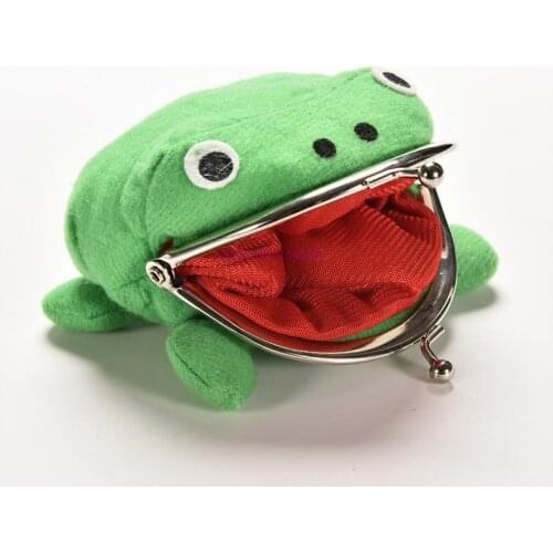 200pcs Hot Selling Frog Wallet Cartoon Wallet Coin Purse Manga Flannel Wallet Cute purse