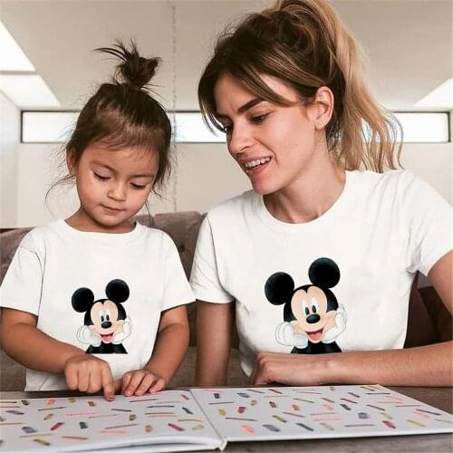 2021 Family Matching Clothes Summer White O-neck Mother Father Daughter Son Unisex Family Look T-shirts Family Outfits