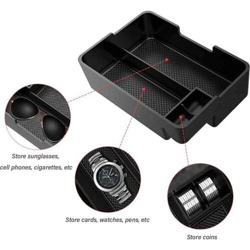 Car Organizer Central Console Tray Organizer Armrest Storage Box Auto Container Glove Box For Tesla 3 Abs
