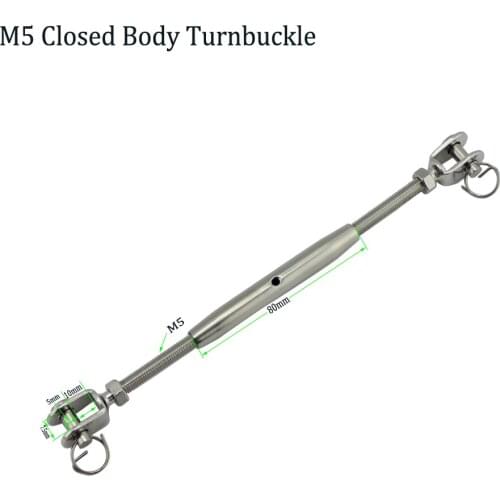 Stainless Steel Rigging Screw Closed Body Jaw Turnbuckle Bolts For Boat Yacht M5 M6 M8 Closed Jaw Turnbuckle Wholesale