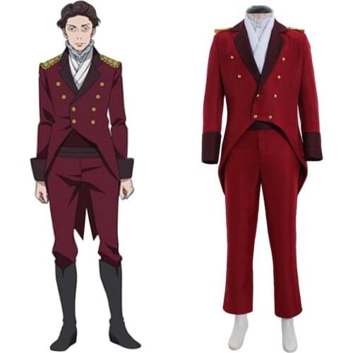 Cosplaydiy Anime ALDNOAH.ZERO Cosplay Costume Zaazbaum Count Red Cosplay Costume Suit Adult Halloween Costume L320