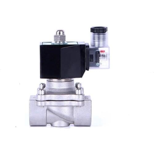 3/8" Stainless Steel Solenoid Valve Waterproof Normally Closed Solenoid Valve With LED Power Indicator 24V 12V 220V 110V