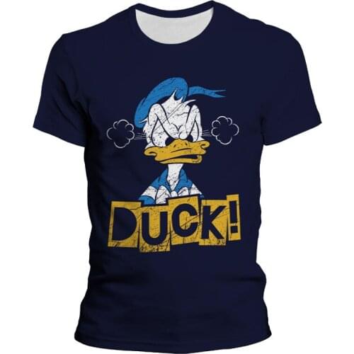 Don Donald Fauntleroy Duck Daisy Duck Mens T-shirt Disney 3D Print Womens Clothing Short Sleeve Cartoon Anime Children T Shirt