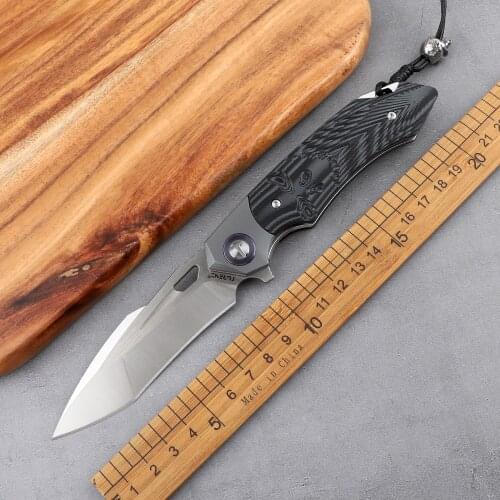 Outdoor Pocket Skeleton King folding Blade Li D2 steel Titanium G10 handle tactical hunting defensive kitchen FRUIT EDC knife