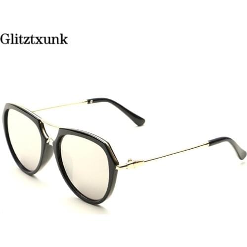 Glitztxunk Classic Kid Sunglasses Aviation Children Colorful Reflective Eyewear Accessories Brand Designer Boy Girls Sun Glasses