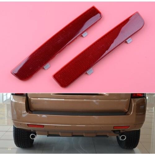 DWCX 1 Pair Red Rear Left & Right Bumper Red Reflector Fit For Land Rover Range Rover L322 Freelander LR2