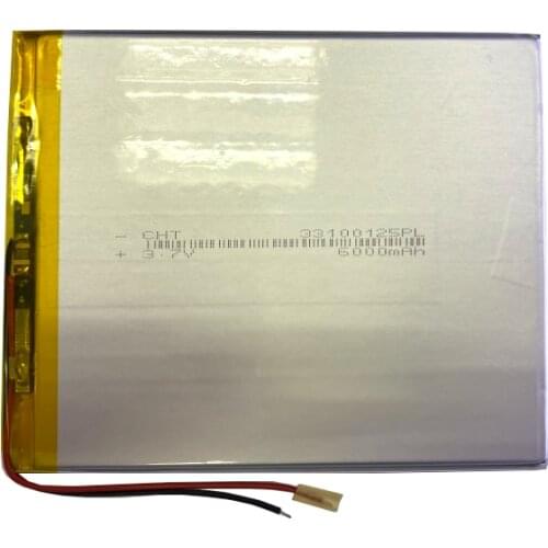 Tablet Battery 2 Wire 3x100x125mm 3.7v 6000mah Lithium Polymer Battery