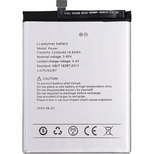 Mobile phone battery for UMIDIGI power 3 battery 6150mAh High capacity Long standby time for UMIDIGI power 3 battery
