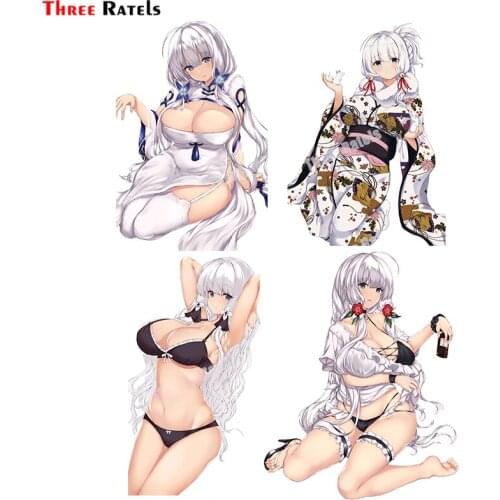 Three Ratels B169 Illustrious Azur Lane Sexy Anime Gril Stickers And Decals For Passat B6 Car Styling Decoration Vinyl Material