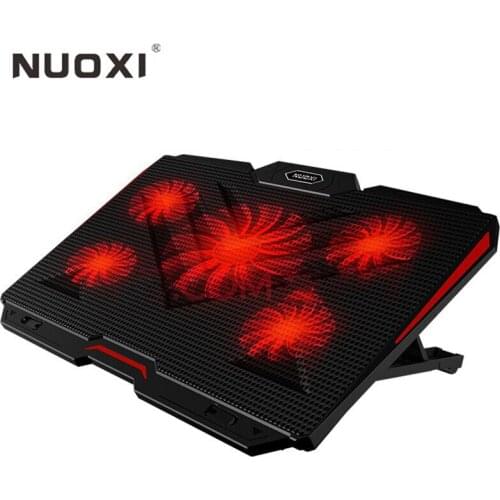 NUOXI New Laptop cooler 2 USB Ports and Five LED cooling Fan laptop cooling pad Notebook Stand for 12-17 inch for Laptop