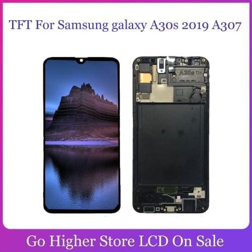 OLED For Samsung Galaxy A30s 2019 A307 SM-A307G/DS A307FN Display Screen Digitizer Touch Panel Glass Assembly Replacement