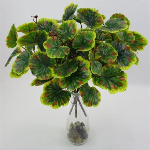 Artificial Plants Plastic Grass Turtle Leaves Wall Green Plant Accessories Party Wedding Decoration Potted Fake Flowers