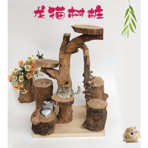 Squirrel climbing tree climbing frame squirrel chinchilla apple tree stump platform cage climbing solid wood Landscaping