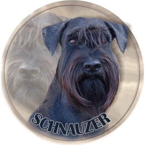 S40399# Various Sizes PVC Decal Schnauzer Dog Pet Animal Car Sticker For Bumper Rear Window Laptop Refrigerator Toilet