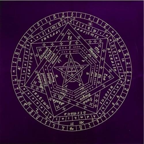 60X60cm Tarot Card Tablecloth Astrology Divination Altar Velvet Cloth Board Games Tarot Cards Mat Pad Mysterious Pattern