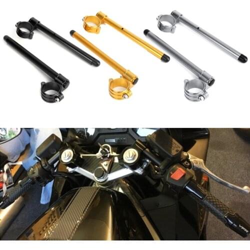 Areyourshop Universal 7/8" Racing Adjustable 31 32 33 35 36 37- 50 MM Clip Ons Fork Handlebars Handle Bar Cafe Racer for Honda
