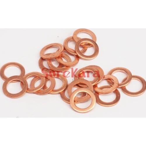 Inner Diameter 8/10/12/13/14mm Copper Flat Gasket Sealing Ring Washer Spacer For Boat